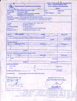 Belanja Modal Pengadaan Printer Bulan Nopember 2020 Rp.2.728.000,00 Keg.01.013 (Made Adiana,SE.,M.A.P)